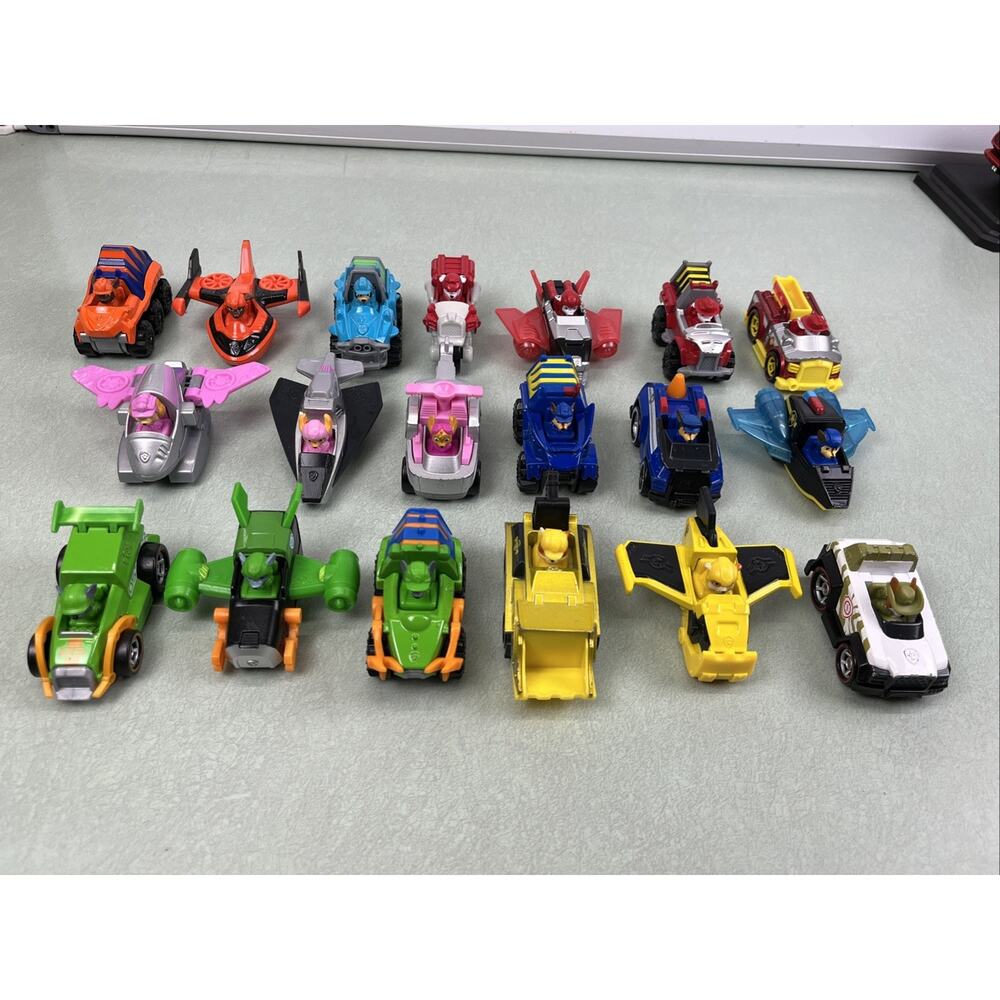 Paw Patrol Toy Lot Die Cast Cars Zuma Chase Rocky Sky Tracker Marshall Rubble